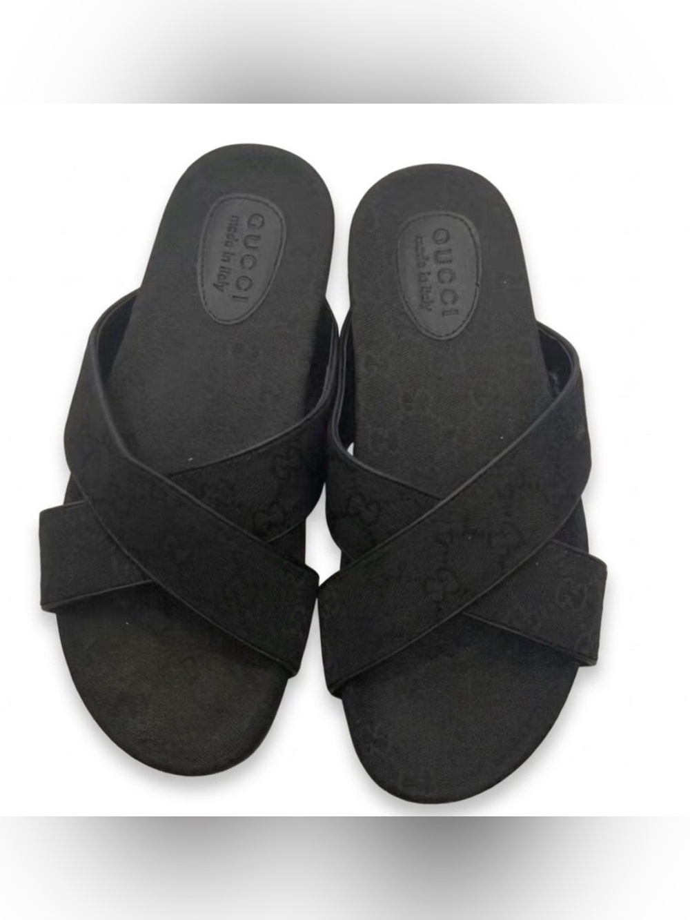 Gucci Men’s GG Criscross Slide Sandals